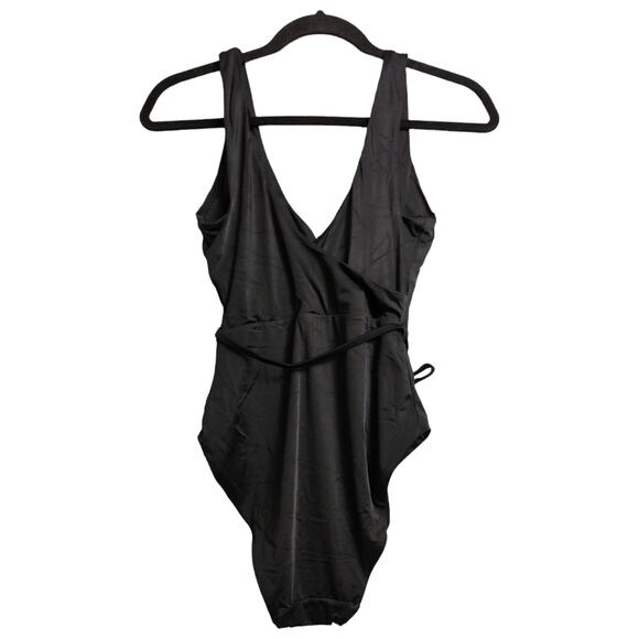 Andie The Belmar One Piece Black Tie Waist Swimwear Bathing Suit Size L New - Picture 2 of 12